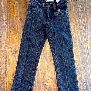 Boys black skinny jeans size 8 levi slim fit